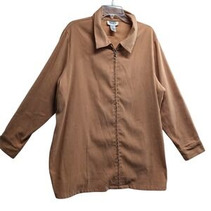 Mainstreet Blues Womens Chambery‎ Zip Up Lightweight Jacket Size 1X